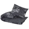 Vidaxl nuvet overray set 225x220 cm de algodón negro