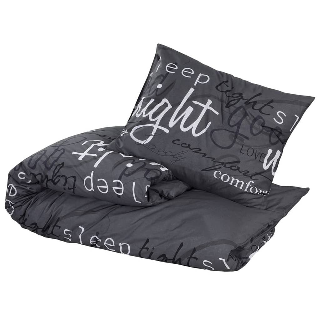 Vidaxl nuvet overray set 225x220 cm de algodón negro