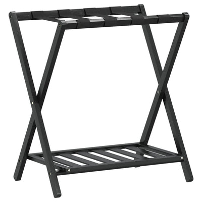 vidaxl Portapacchi Nero 68x38x58 cm in Bambù
