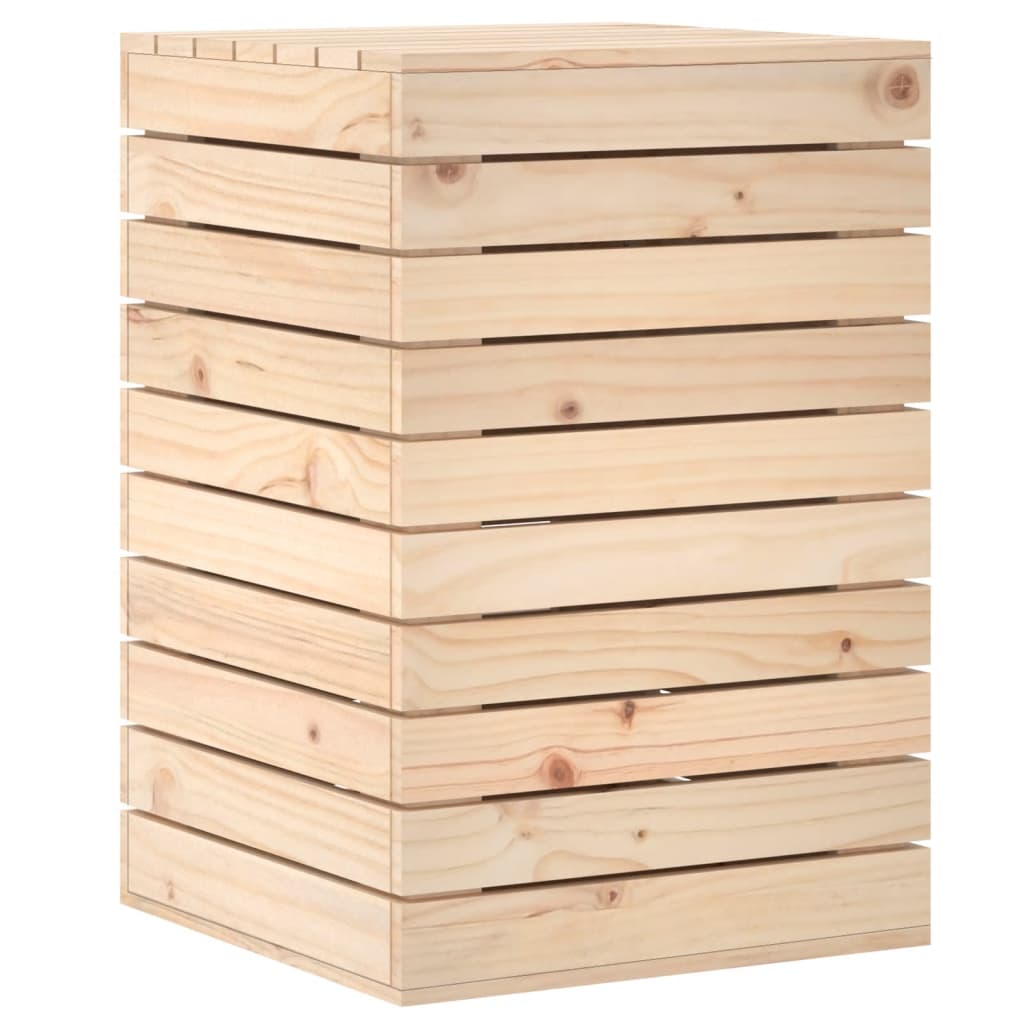 Cesta de lavandería Vidaxl 44x44x66 cm de pino sólido