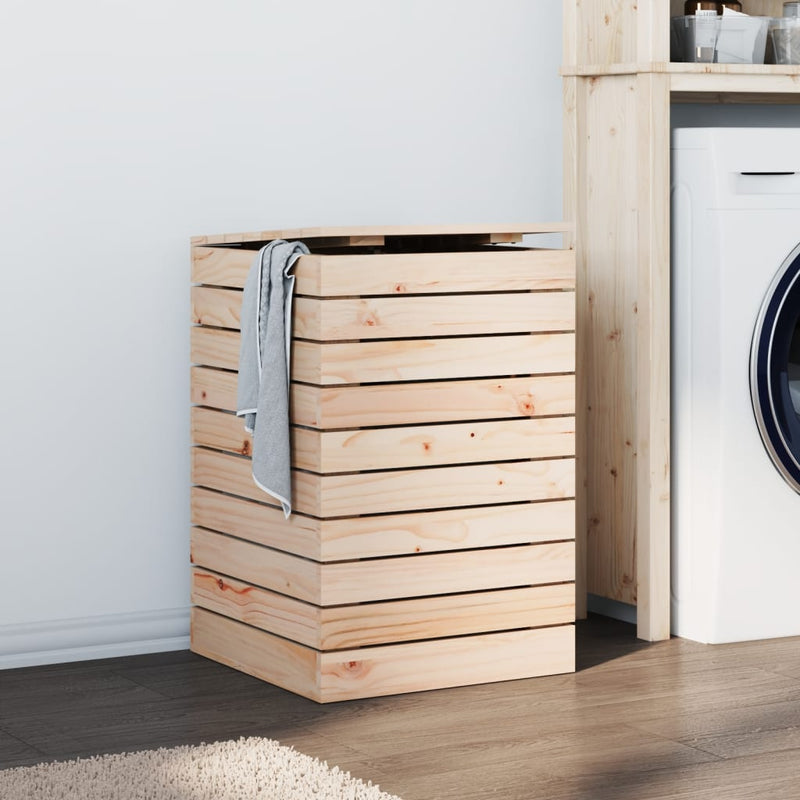Vidaxl Laundry Basket 44x44x66 cm Solid Pine