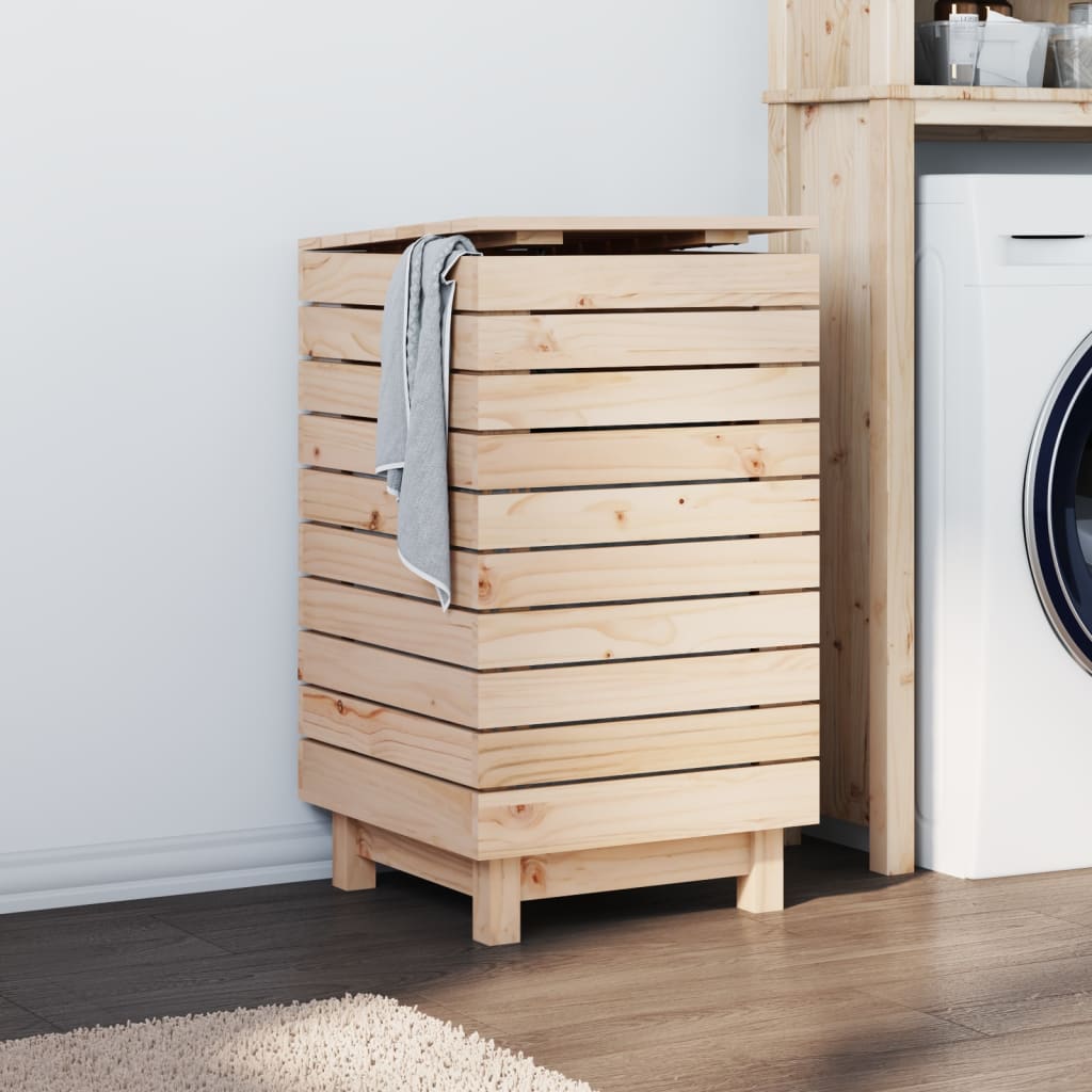 Vidaxl Laundry Basket 44x44x76 cm Solid Pine