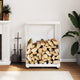 Soporte de bloques de madera Vidaxl con ruedas 76.5x40x108 cm Pino sólido blanco blanco