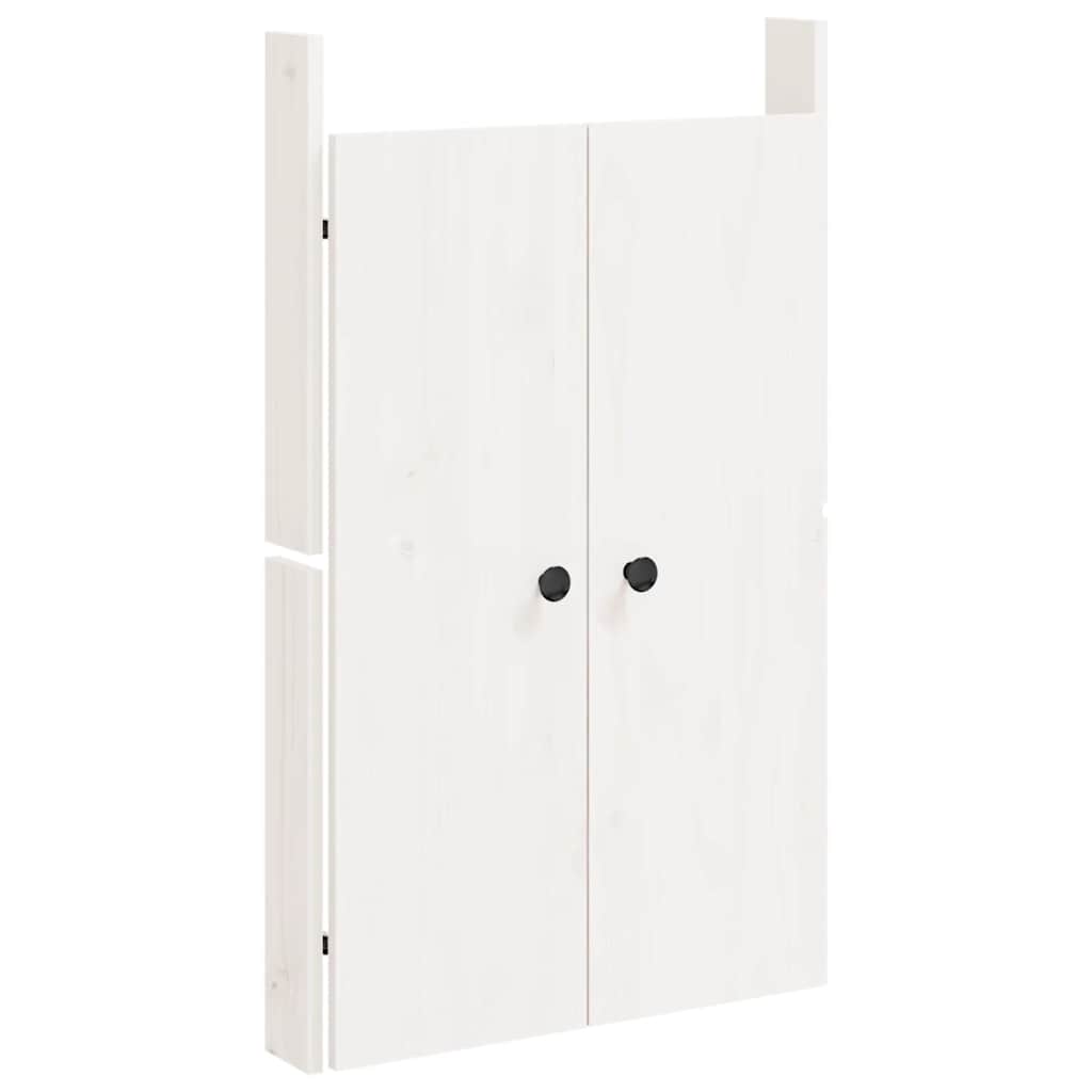 Puertas de gabinete de Vidaxl para cocina al aire libre 50x9x82 cm pino ingenio blanco