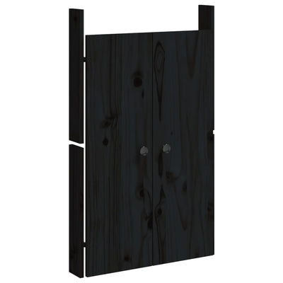 Puertas de gabinete Vidaxl para cocina al aire libre 50x9x82 cm de madera de pino negra