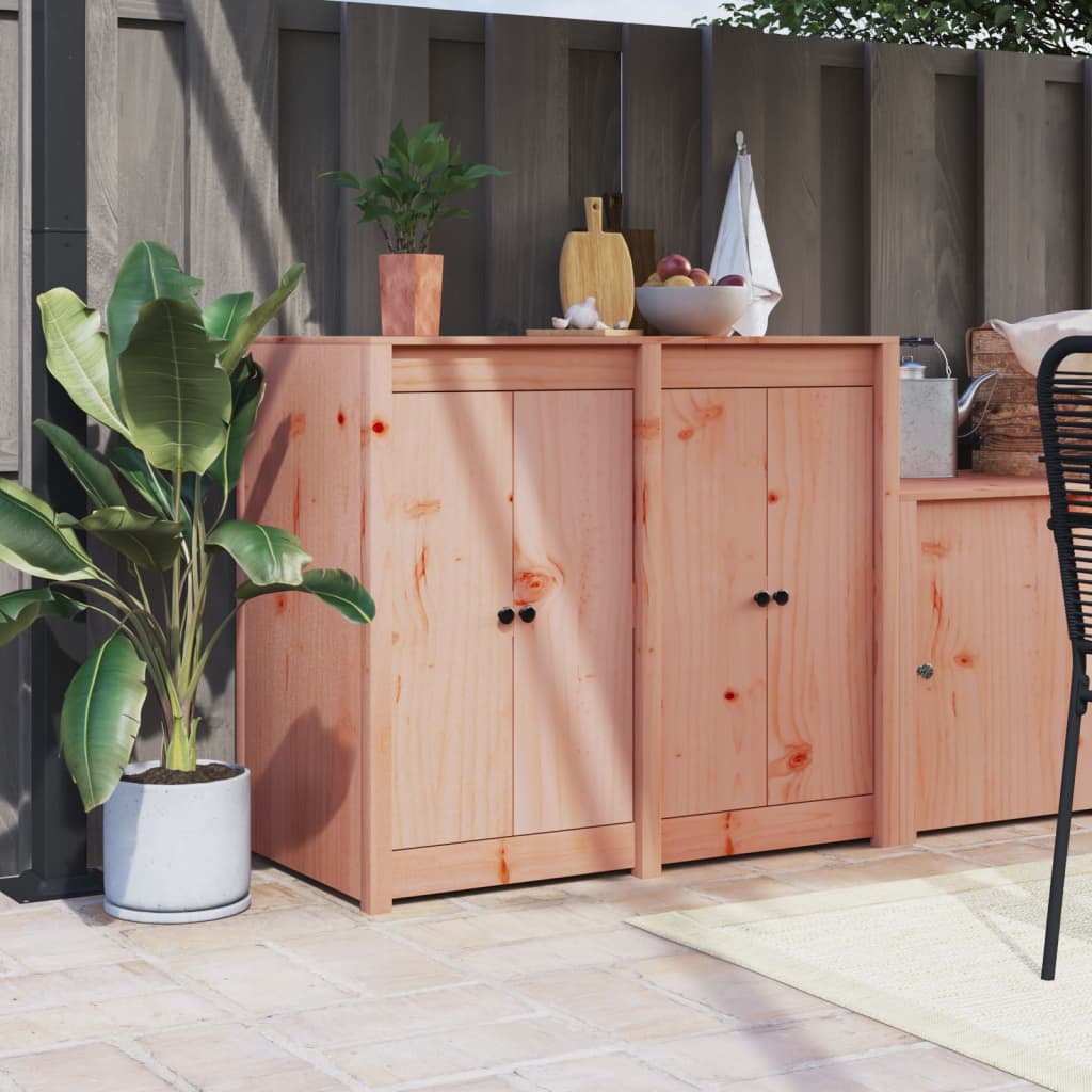 Vidaxl kastdeurtjes voor buitenkeuken meppel 2 st 50x9x82 cm douglashout