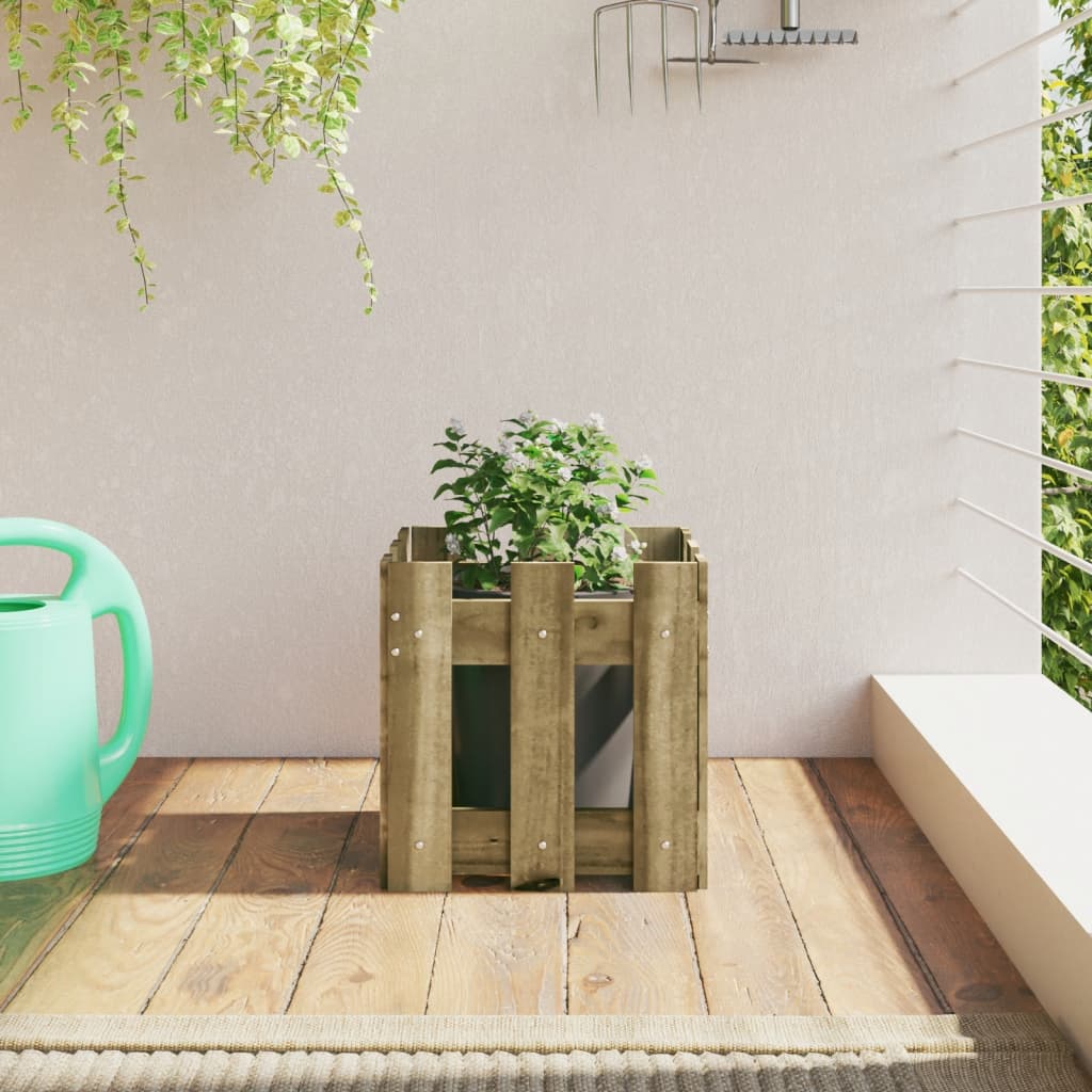 Plantilla Vidaxl con cercas 30x30x30 cm de madera de pino impregnada