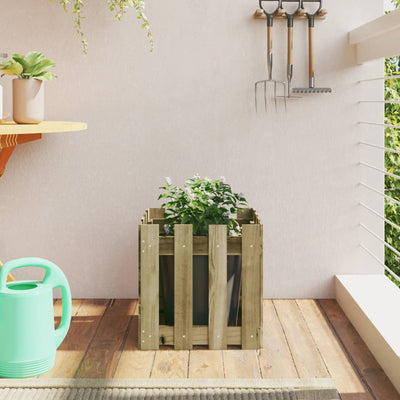 Vidaxl fioriera con scherma 40x40x40 cm in legno di pino impregnato
