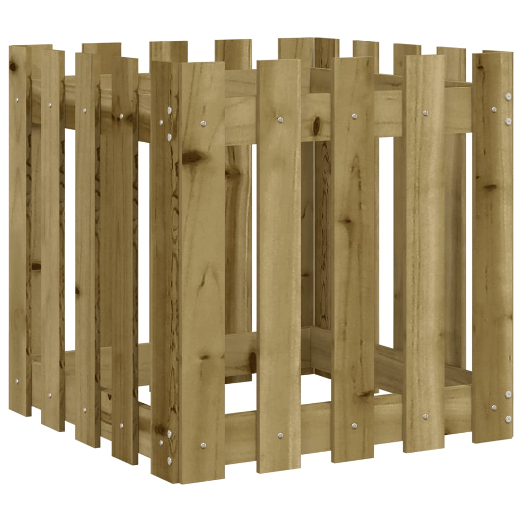 Plantilla Vidaxl con cercas 50x50x50 cm Pine impregnado