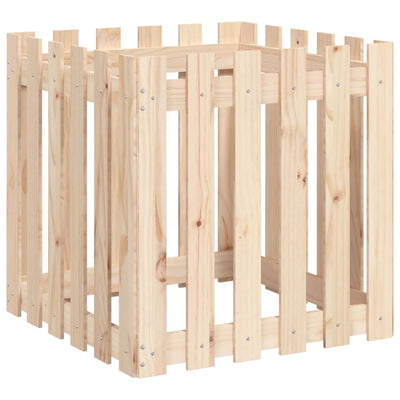 Scatola di pianificazione Vidaxl con pino solido 60x60x60 cm di scherma
