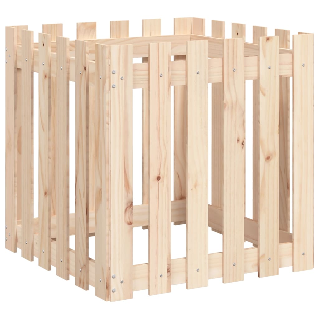 Vidaxl Planning Box con esgrima 60x60x60 cm de pino sólido