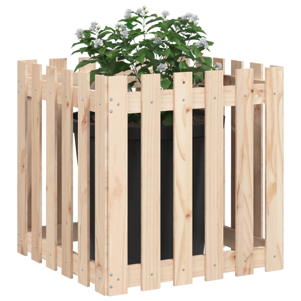 Vidaxl Planning Box con esgrima 60x60x60 cm de pino sólido