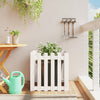 Vidaxl plantenbak met hekontwerp 60x60x60 cm massief grenenhout wit