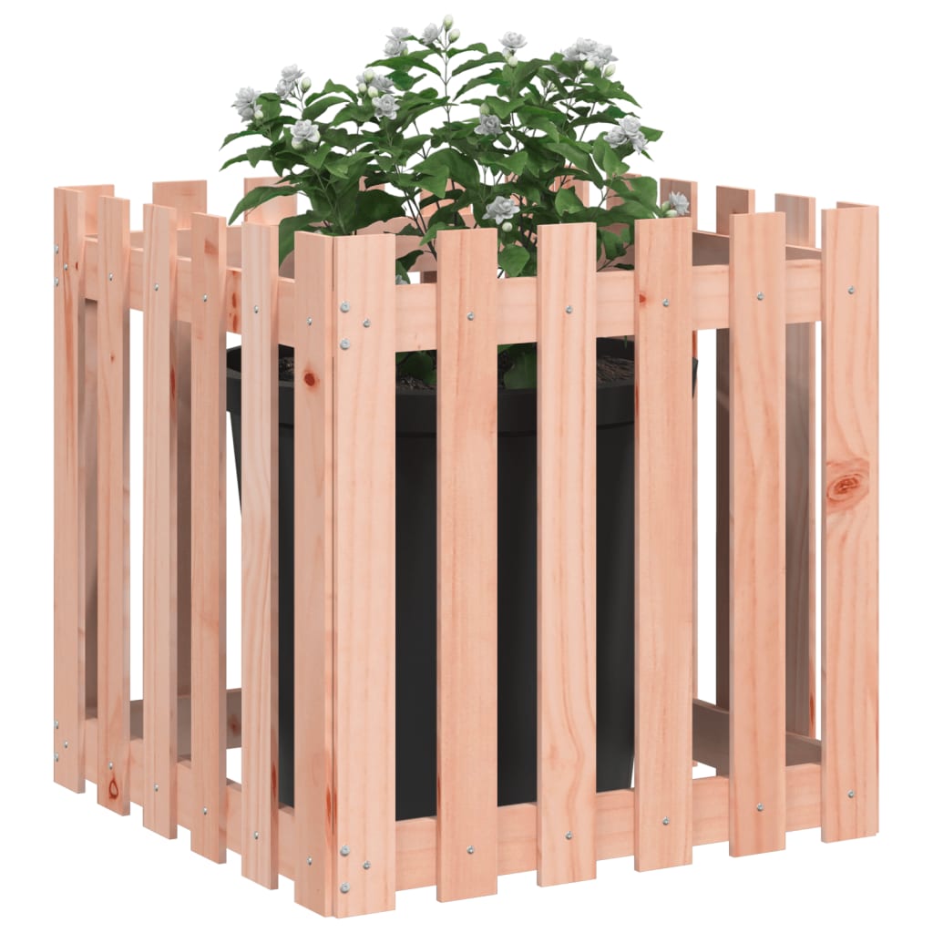 Vidaxl Planning Box con esgrima 60x60x60 cm Douglhout sólido