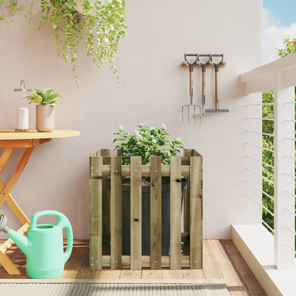 Plantilla Vidaxl con cercado 60x60x60 cm Pine impregnado