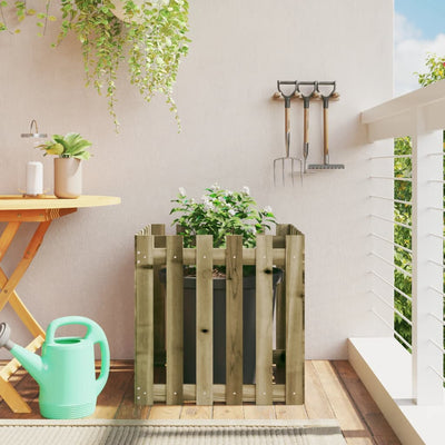Vidaxl fioriera con scherma 60x60x60 cm Pine impregnato