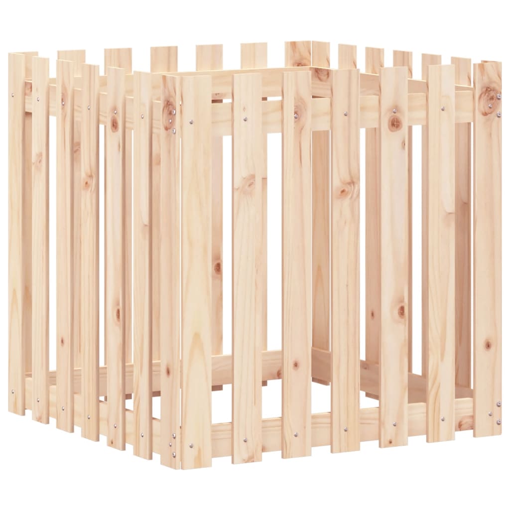 Vidaxl Planning Box con esgrima 70x70x70 cm de pino sólido