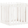 Vidaxl plantenbak met hekontwerp 70x70x70 cm massief grenenhout wit