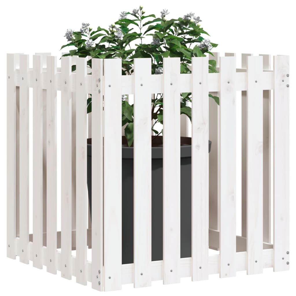 Caja de planificación Vidaxl con esgrima 70x70x70 cm de pino sólido