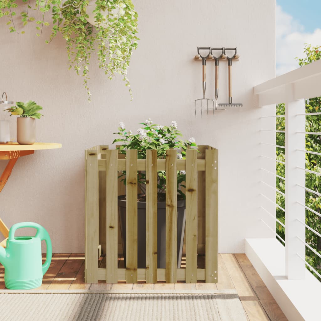 Plantilla Vidaxl con cercado 70x70x70 cm Pine impregnado