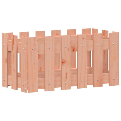 Scatola di pianificazione Vidaxl con design recinzione 60x30x30 cm solido dougohout