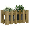Plantador Vidaxl con cercas 60x30x30 cm de madera de pino impregnada