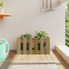 Plantador Vidaxl con cercas 60x30x30 cm de madera de pino impregnada