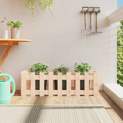 Vidaxl fioriera sollevata con recinzione da 100x30x30 cm legno di pino