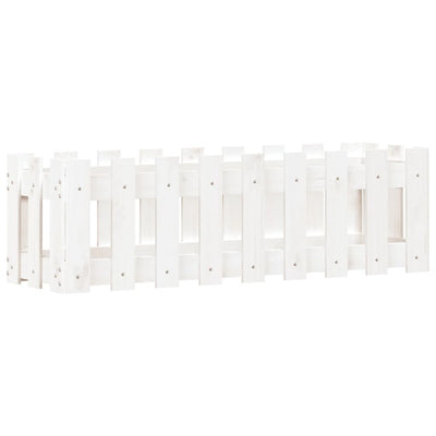 Vidaxl fioriera design hek insensibile 100x30x30 cm pino wit bianco