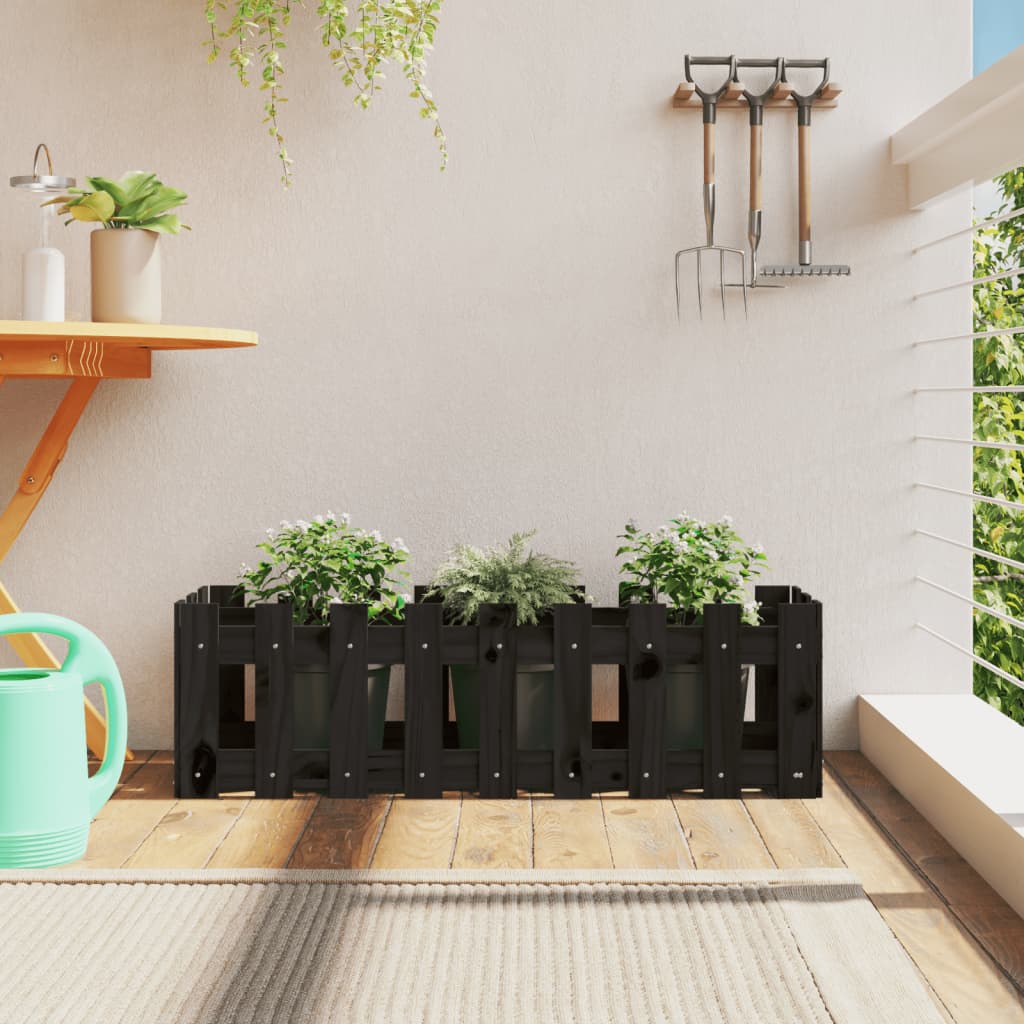 Vidaxl Fiorter Insent HEK Design 100x30x30 cm Pino legno nero