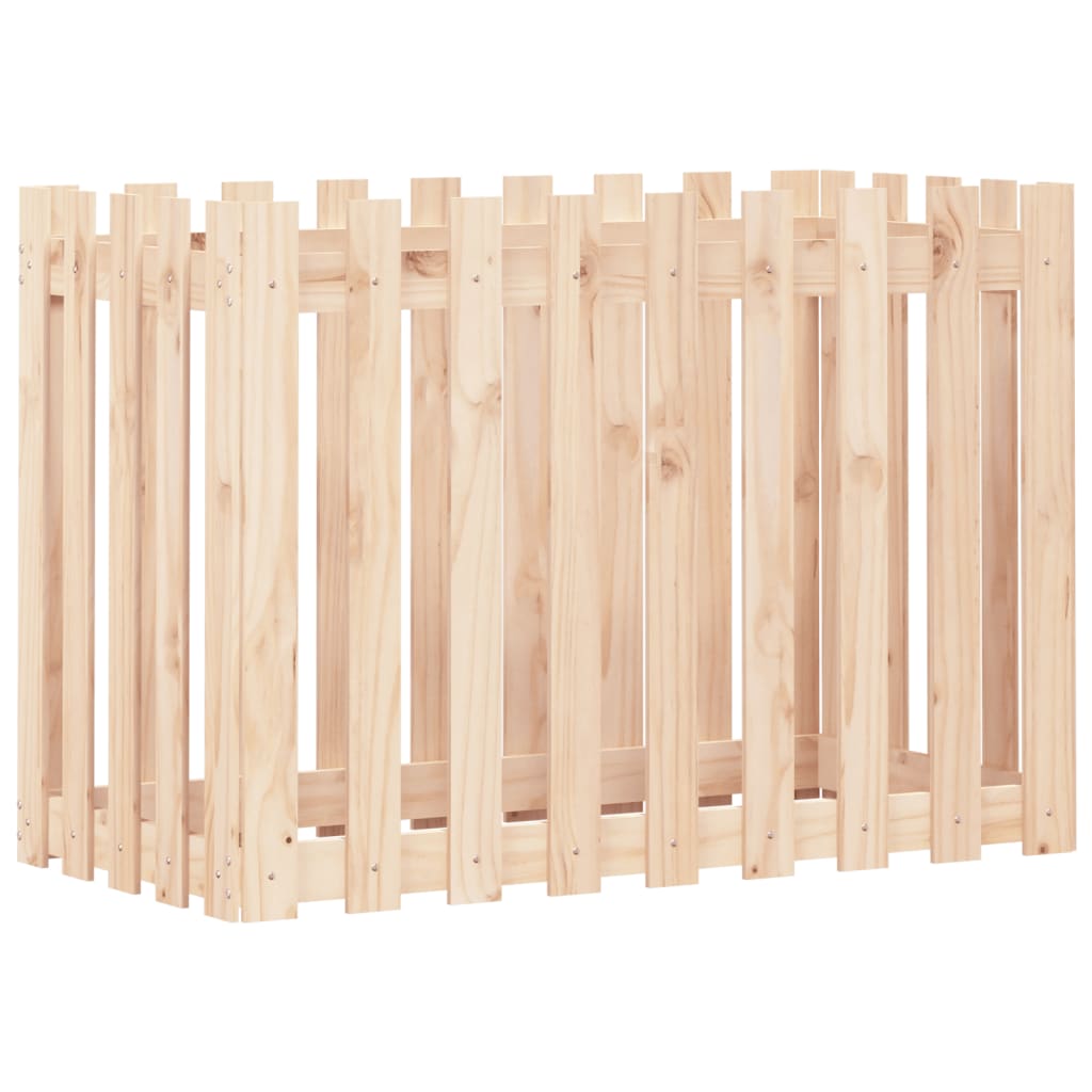 Plantador Vidaxl elevado con cercas 100x50x70 cm de madera de pino