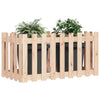 Plantador Vidaxl elevado con cercas 100x50x70 cm de madera de pino
