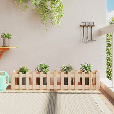 Vidaxl fioriera sollevata con design di recinzione 150x30x30 cm legno di pino