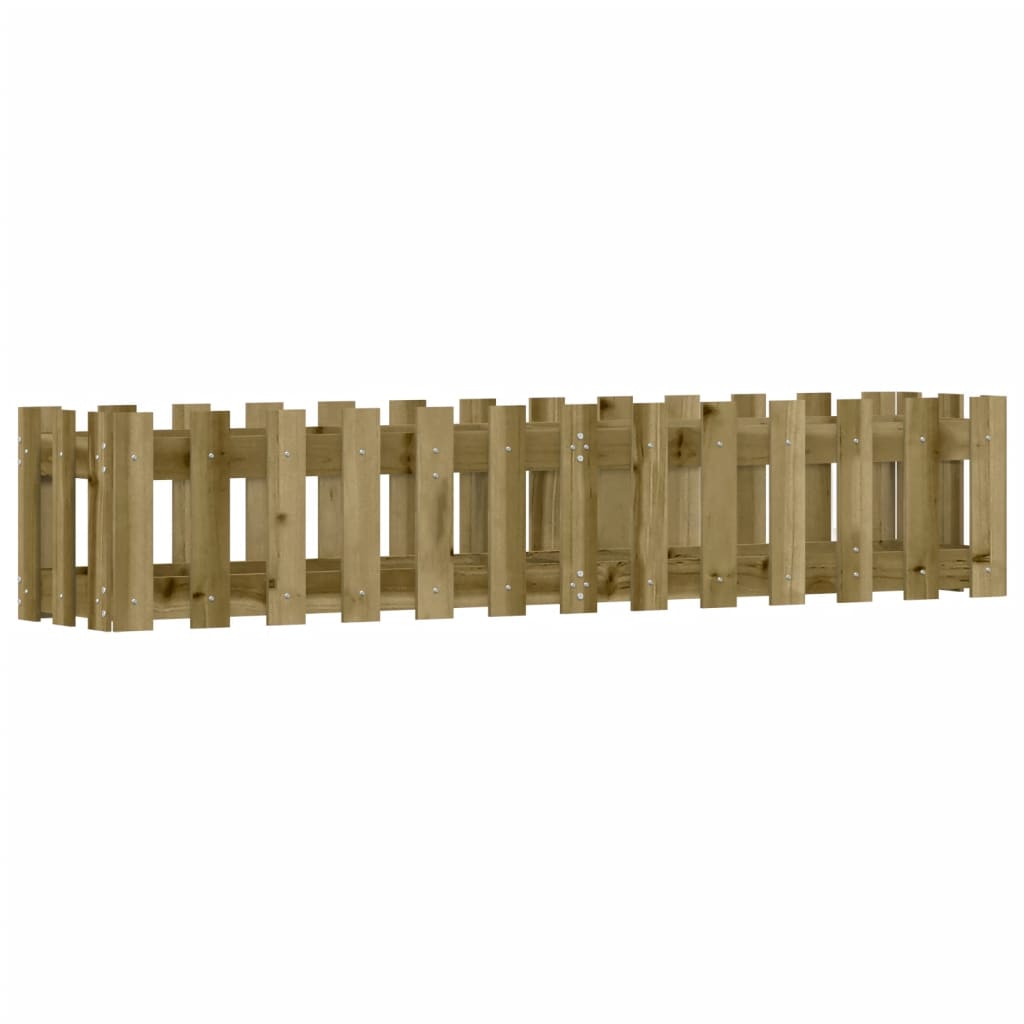 Vidaxl Planter aumentó el diseño HEK 150x30x30 cm de madera impregnada