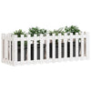 Vidaxl plantenbak verhoogd hekontwerp 150x50x50 cm grenenhout wit