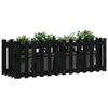 Vidaxl plantenbak verhoogd hekontwerp 150x50x50 cm grenenhout zwart