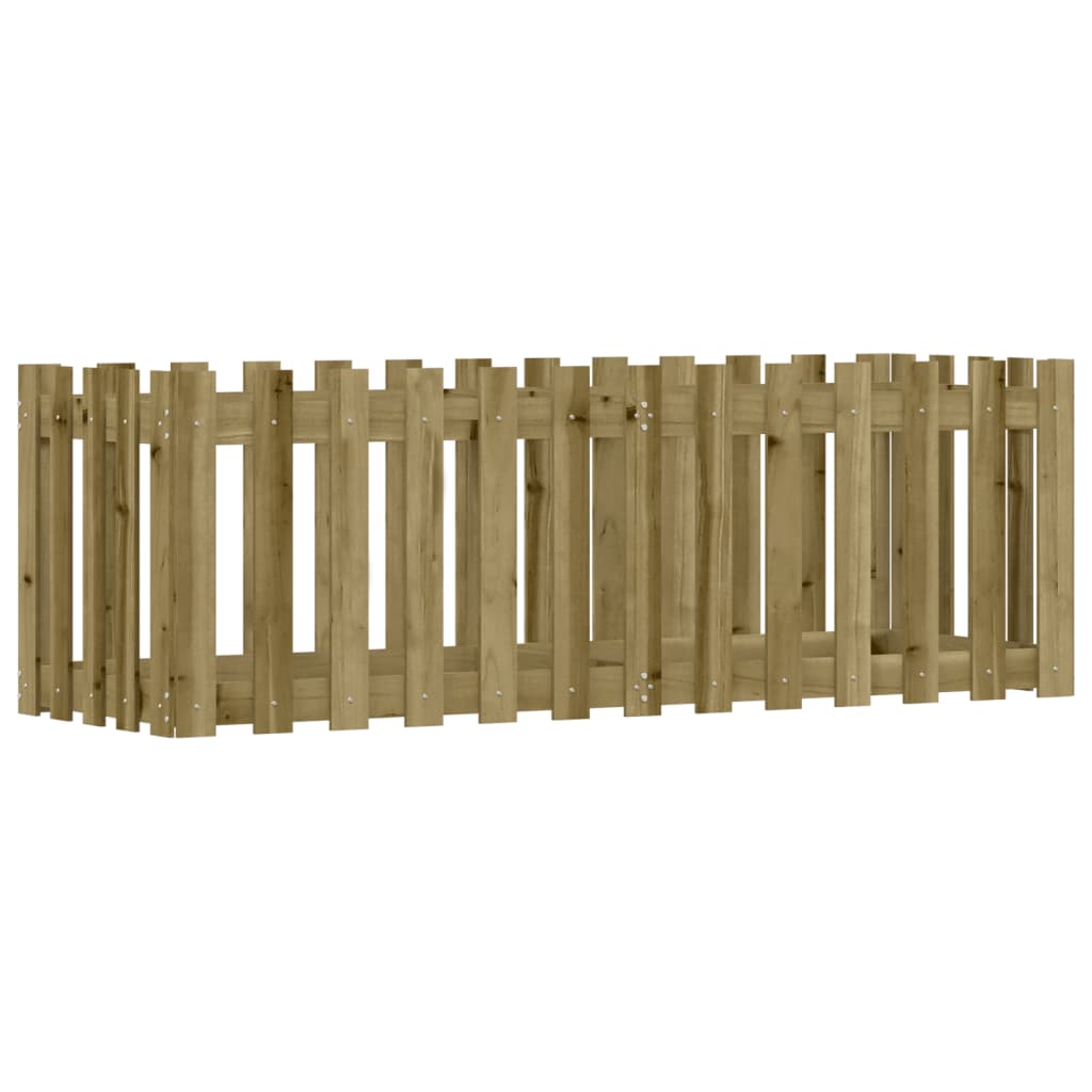 Vidaxl Planter aumentó el diseño HEK 150x50x50 cm de madera impregnada