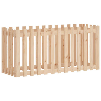 Vidaxl fioriera sollevata con design di recinzione 150x50x70 cm legno di pino