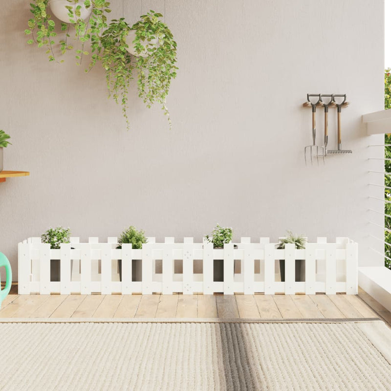 Vidaxl Fiorter Insent Hek Design 200x30x30 cm Pine Wit White