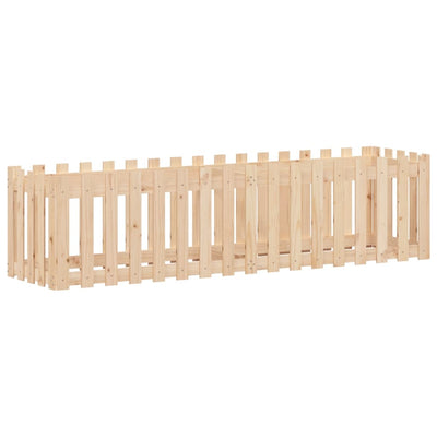 Vidaxl fioriera allevata con recinzione 200x50x50 cm pino