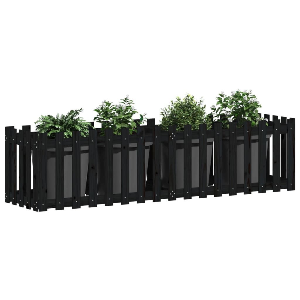 Vidaxl Fiorter Insent HEK Design 200x50x50 cm Pino legno nero