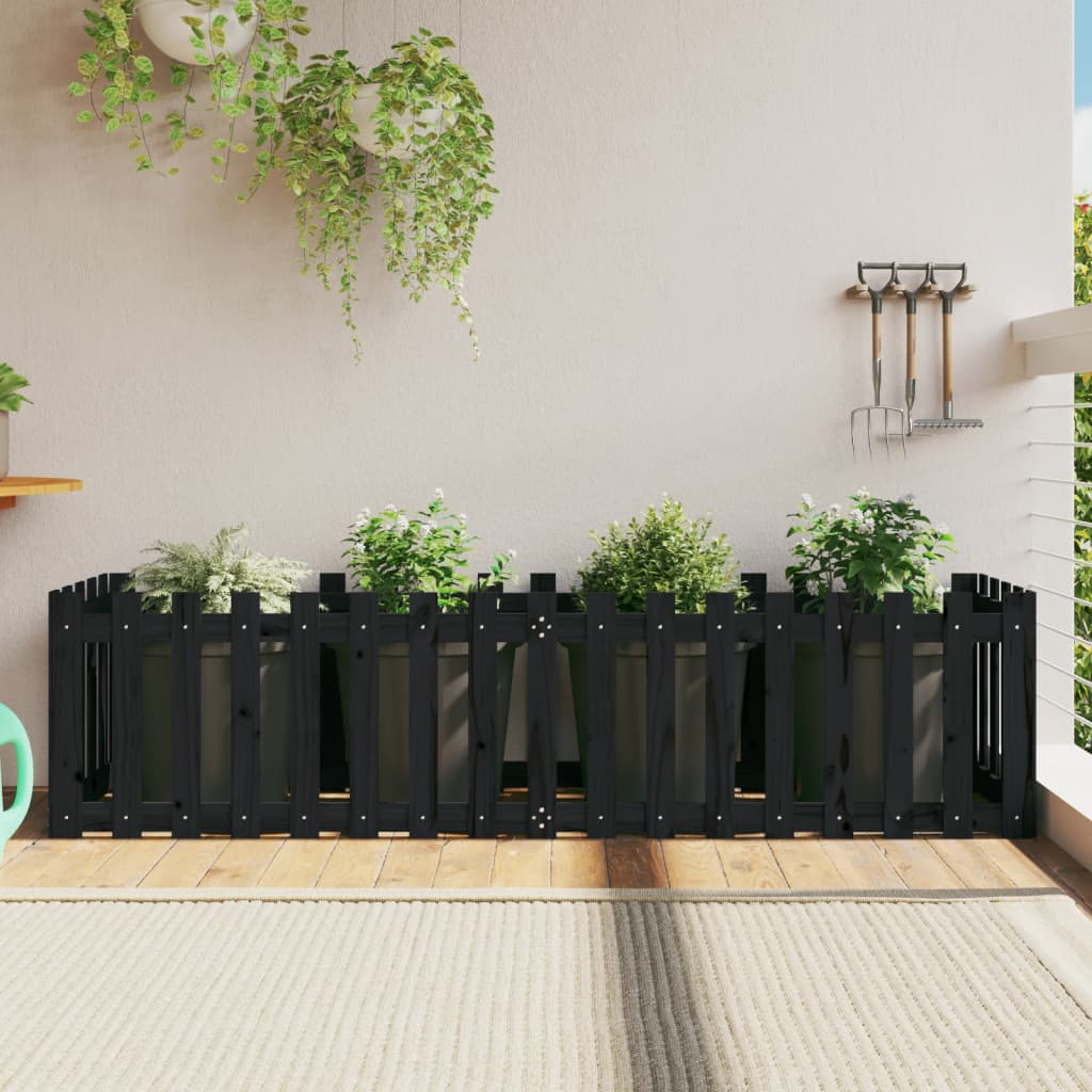 Vidaxl Fiorter Insent HEK Design 200x50x50 cm Pino legno nero