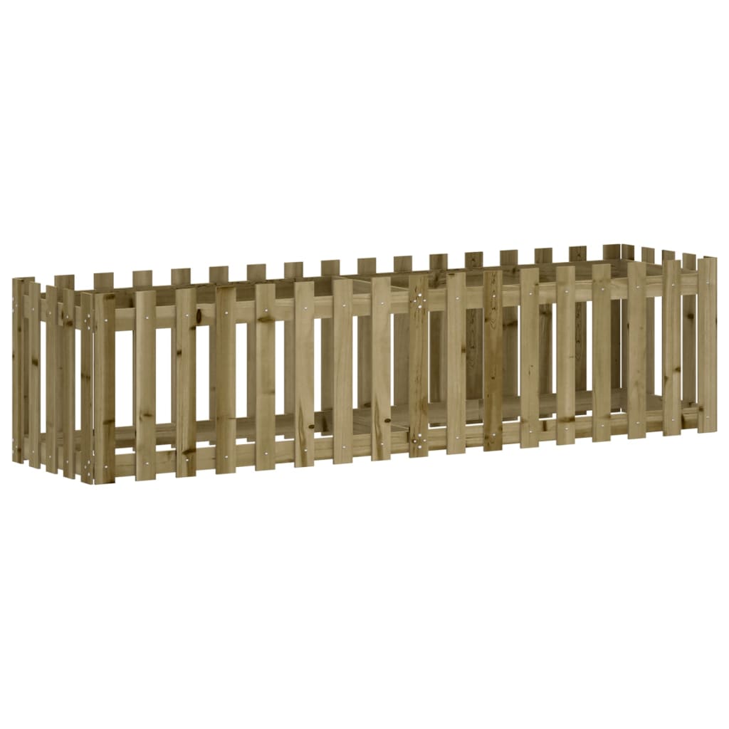 Vidaxl Planter aumentó el diseño HEK 200x50x50 cm de madera impregnada