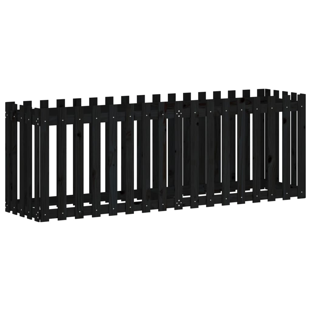 Vidaxl Fiorter Insent HEK Design 200x50x70 cm Pine Wood Black