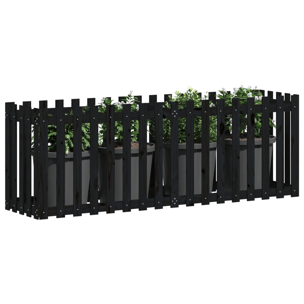 Vidaxl Fiorter Insent HEK Design 200x50x70 cm Pine Wood Black