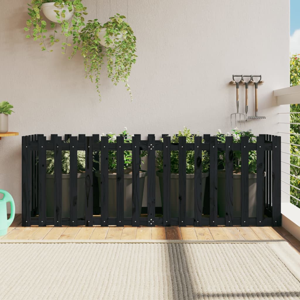 Vidaxl Fiorter Insent HEK Design 200x50x70 cm Pine Wood Black