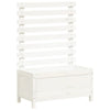Vidaxl plantenbak met rek 79x39,5x114 cm massief grenenhout wit