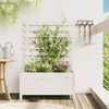 Vidaxl plantenbak met rek 79x39,5x114 cm massief grenenhout wit