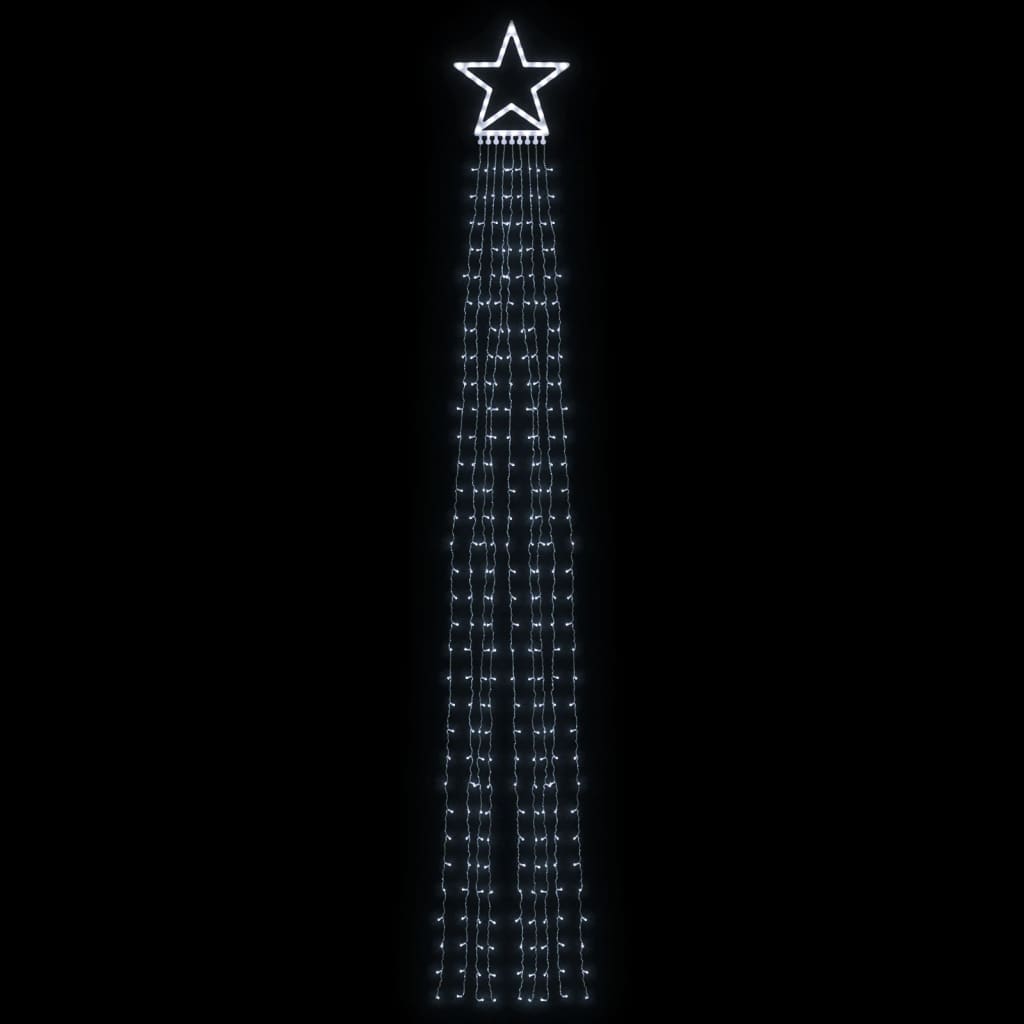 Vidaxl Iluminación del árbol de Navidad 320 LED en blanco frío 375 cm