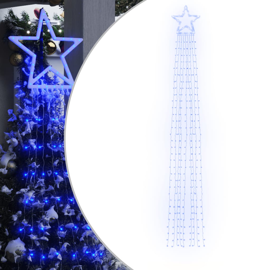 Vidaxl Iluminación del árbol de Navidad 320 LED azul 375 cm